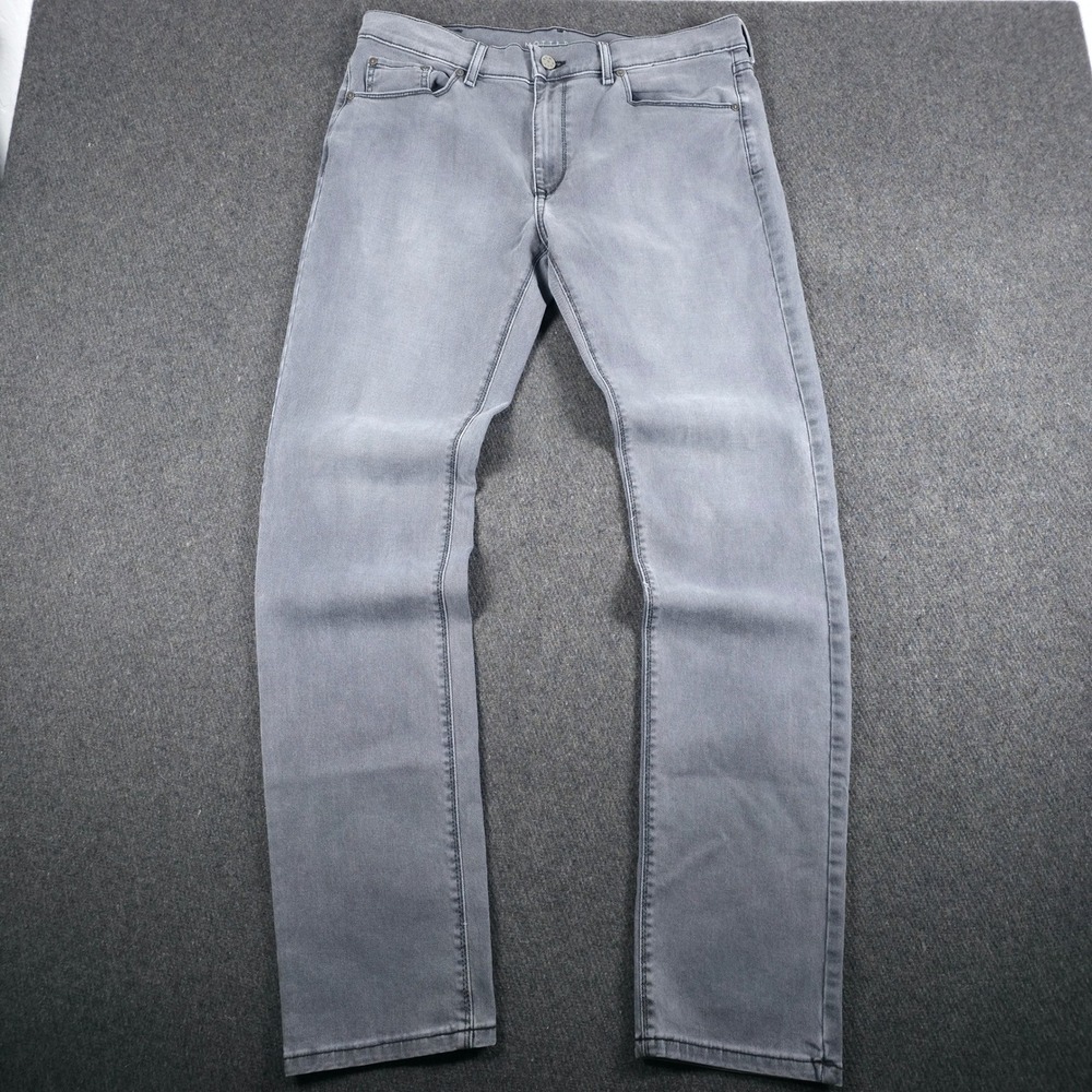 Mott & Bow Jeans Mens Fits 34x34 Gray Stone Wash Slim Fit Premium Denim Stretch